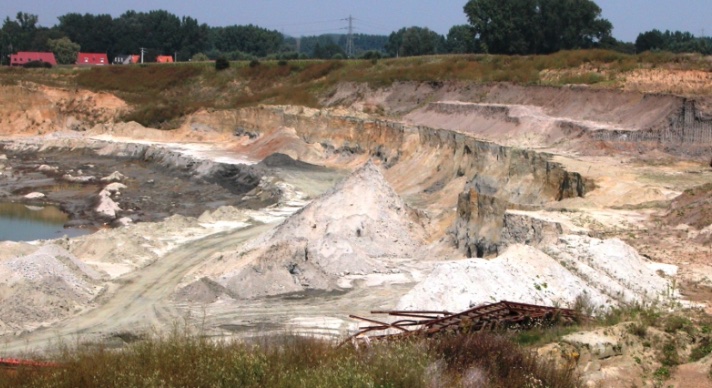 La carrière de Templeuve exploite une couche d'argile ainsi qu'une couche de sable du Tertiaire, caractéristiques du bassin d'Orchies. La couche d'argile correspond à l'argile d'Orchies. Il s'agit d'une argile plastique noire à bleue épaisse de 10 à 15 mètres datant de l'Yprésien (Eocène inférieur) et servant dans la réalisation de briques et tuiles. Sous les argiles se retrouvent les sables d'Ostricourt, qui sont des sables d'âge Landénien (Paléocène - Thanétien), de couleur gris-vert glauconieux à jaune lorsque ceux-ci ont subi une altération, voir blanc après décoloration.